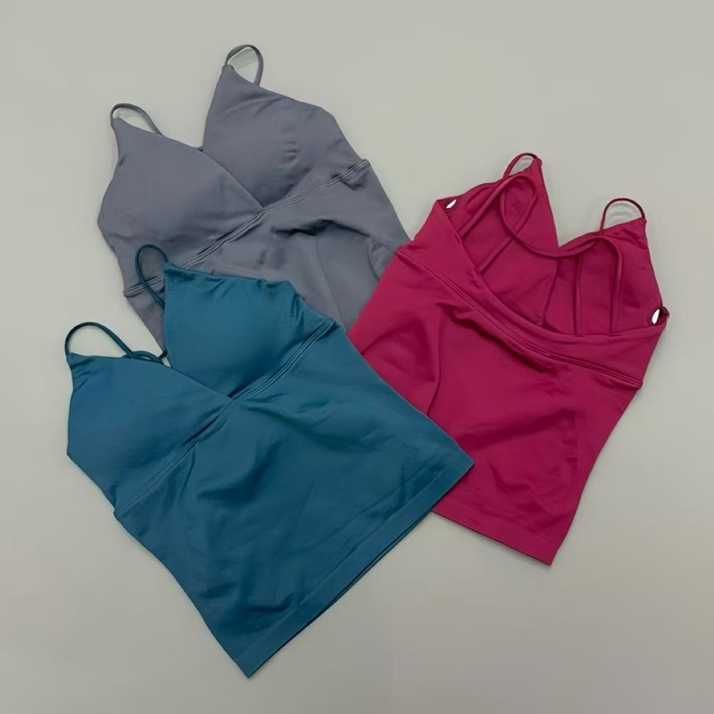 Pilates Yoga Jacket - เสื้อท็อปวิสชั่นทวิสต์แบบยาวสำหรับผู้หญิง คอวี สายคล้องคอ ยืดหยุ่นสูง เหมาะสำหรับโยคะ ฟิตเนส