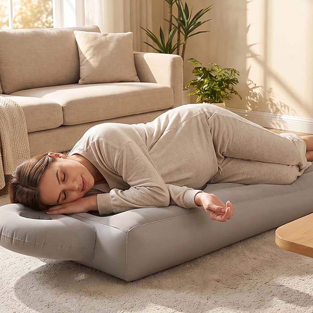 หมอนรองครรภ์แบบเป่าลม แผ่นรองโ - Mat Pilates Yoga บทวิจารณ์และราคา