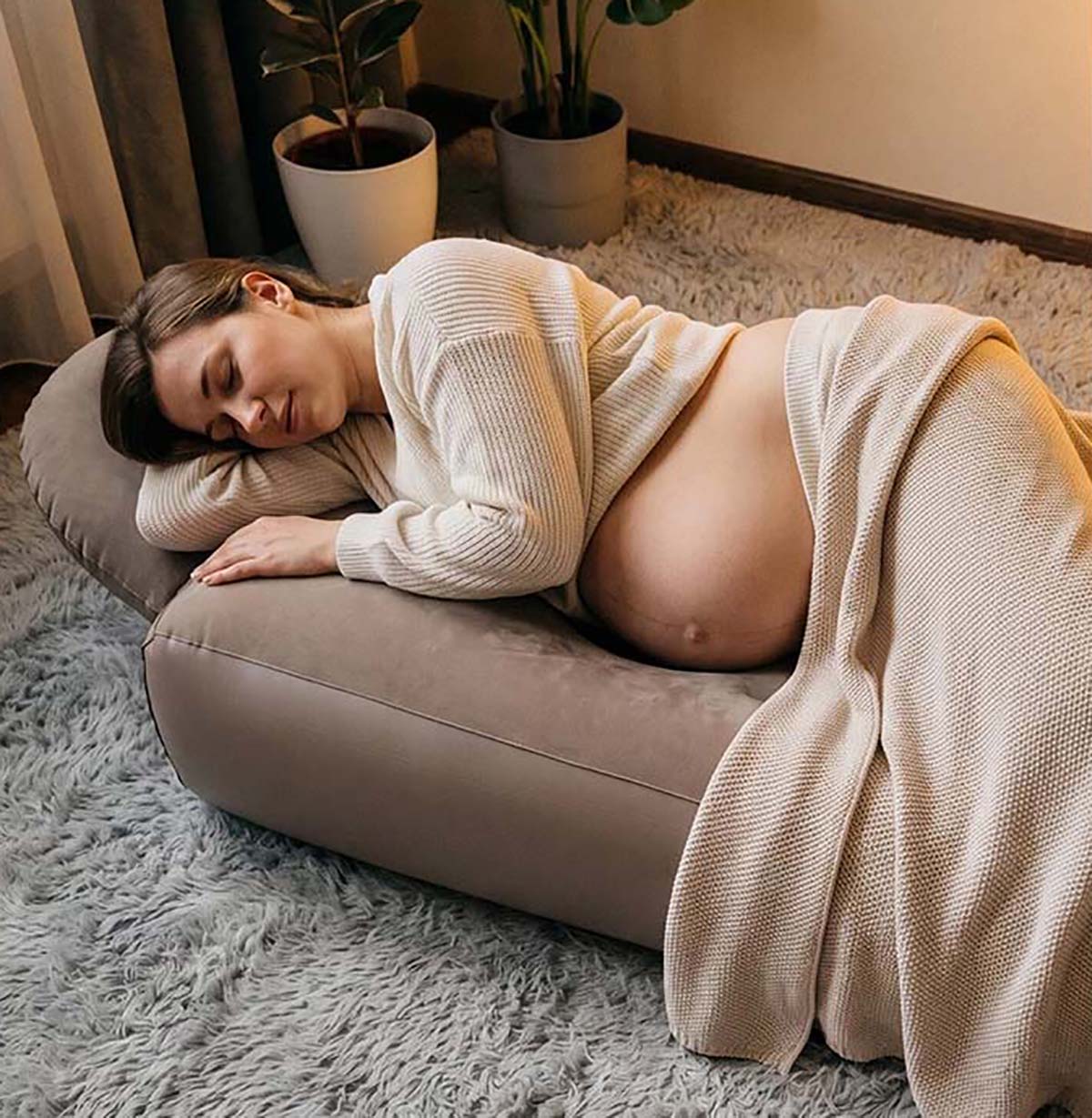 หมอนรองครรภ์แบบเป่าลม แผ่นรองโ - Mat Pilates Yoga บทวิจารณ์และราคา
