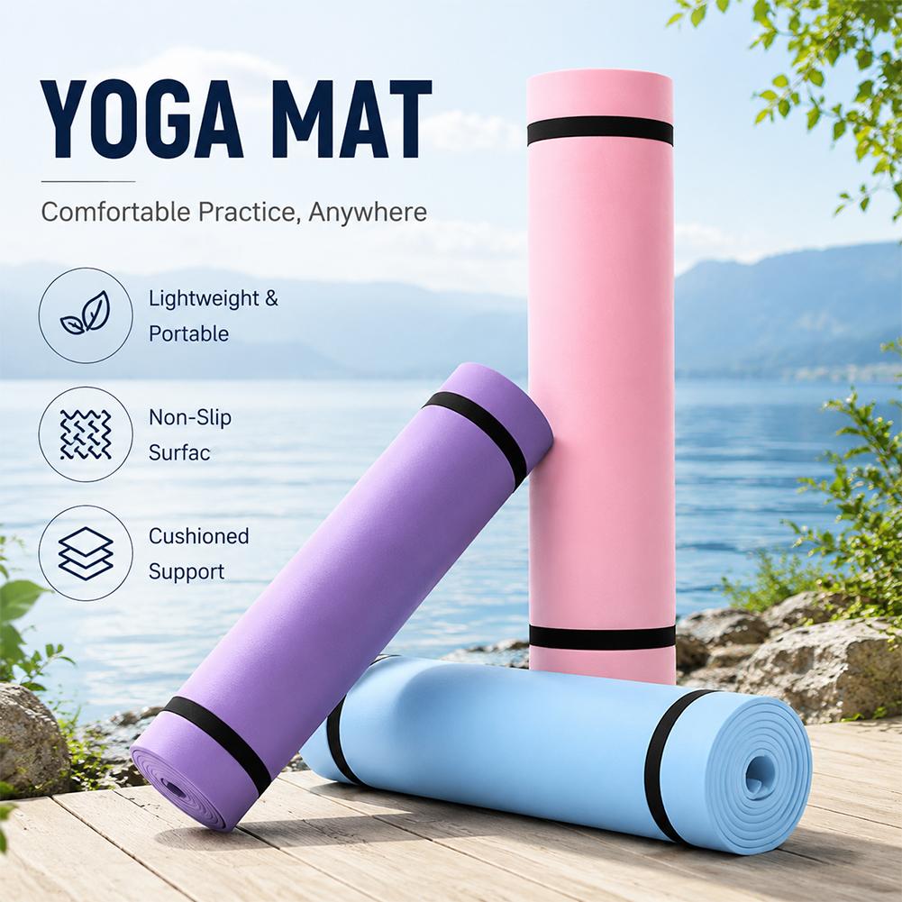 1/2 ชิ้นเสื่อโยคะหนา เสื่อโยคะ - Mat Pilates Yoga บทวิจารณ์และราคา